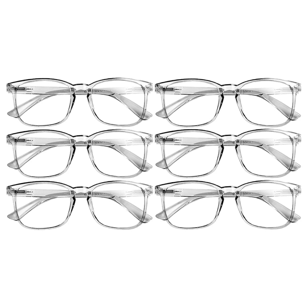 VOPHA Anti-Blue Light Reading Glasses Unisex +1.0–+3.0 L17 Reading Glasses Qst 6PCS-Ash +300