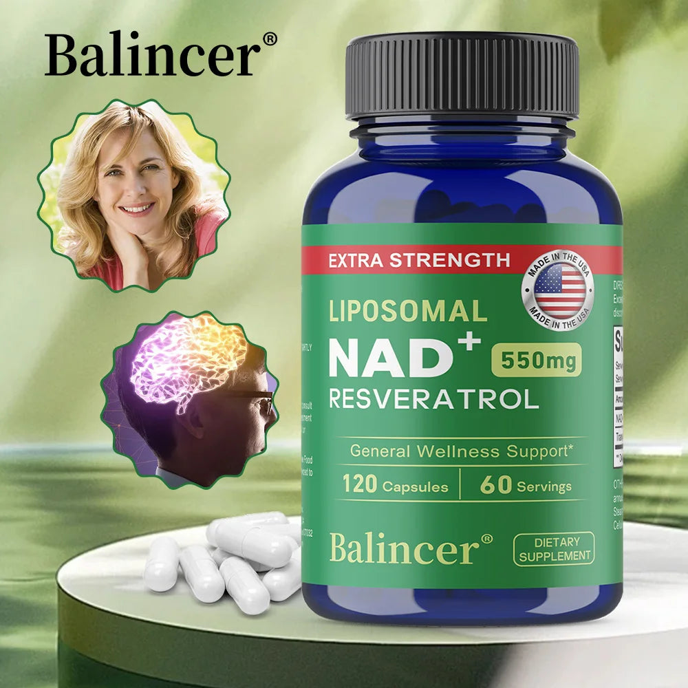 NAD+ Resveratrol Liposomal Supplement – Cellular Energy NAD+ Supplement Qst