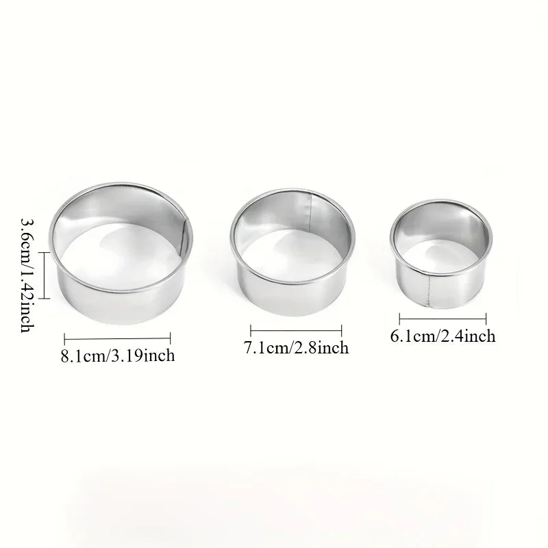 Stainless Steel Round Dumpling & Biscuit Cutter Mould Set Dough Cutter Mould Qme