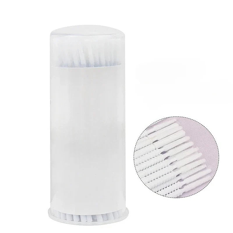 Disposable Spiral Mascara Microbrush Applicator – 100 Lash Wands Mascara Applicator Brush Qme 100PCS White in box