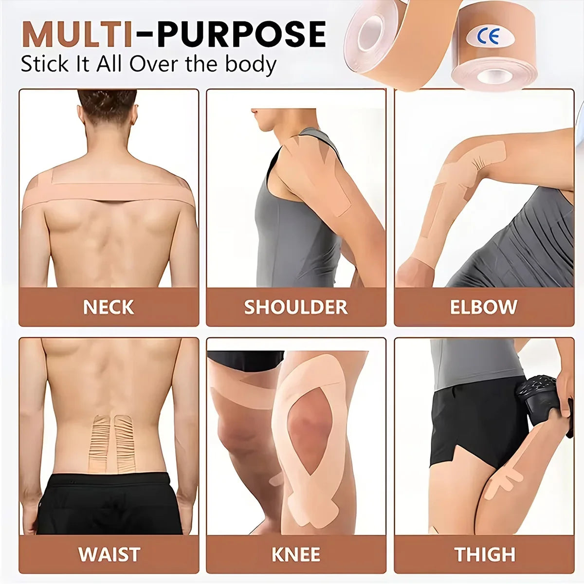Kinesiology Tape – Elastic Breathable Sports Bandage 5cm Kinesiology Sports Tape Qme