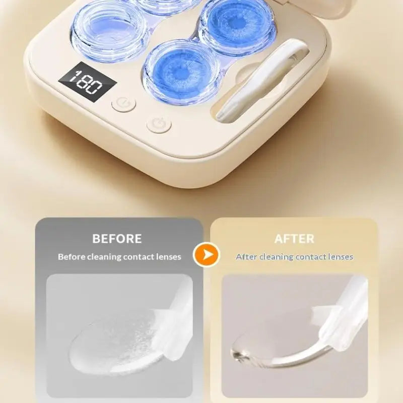 Portable Ultrasonic Contact Lens Cleaner | USB-C Charging Lens Cleaning Machine Qme Default Title