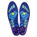 Breathable Magnetic Acupressure Insoles for Men & Women Acupressure Insoles Qst 1 pair Purple Blue S 35-39