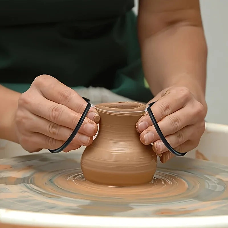 Handheld Ceramic Clay Cutter Tool – Metal Blade & Ergonomic Handle Clay Sculpting Tool Qme
