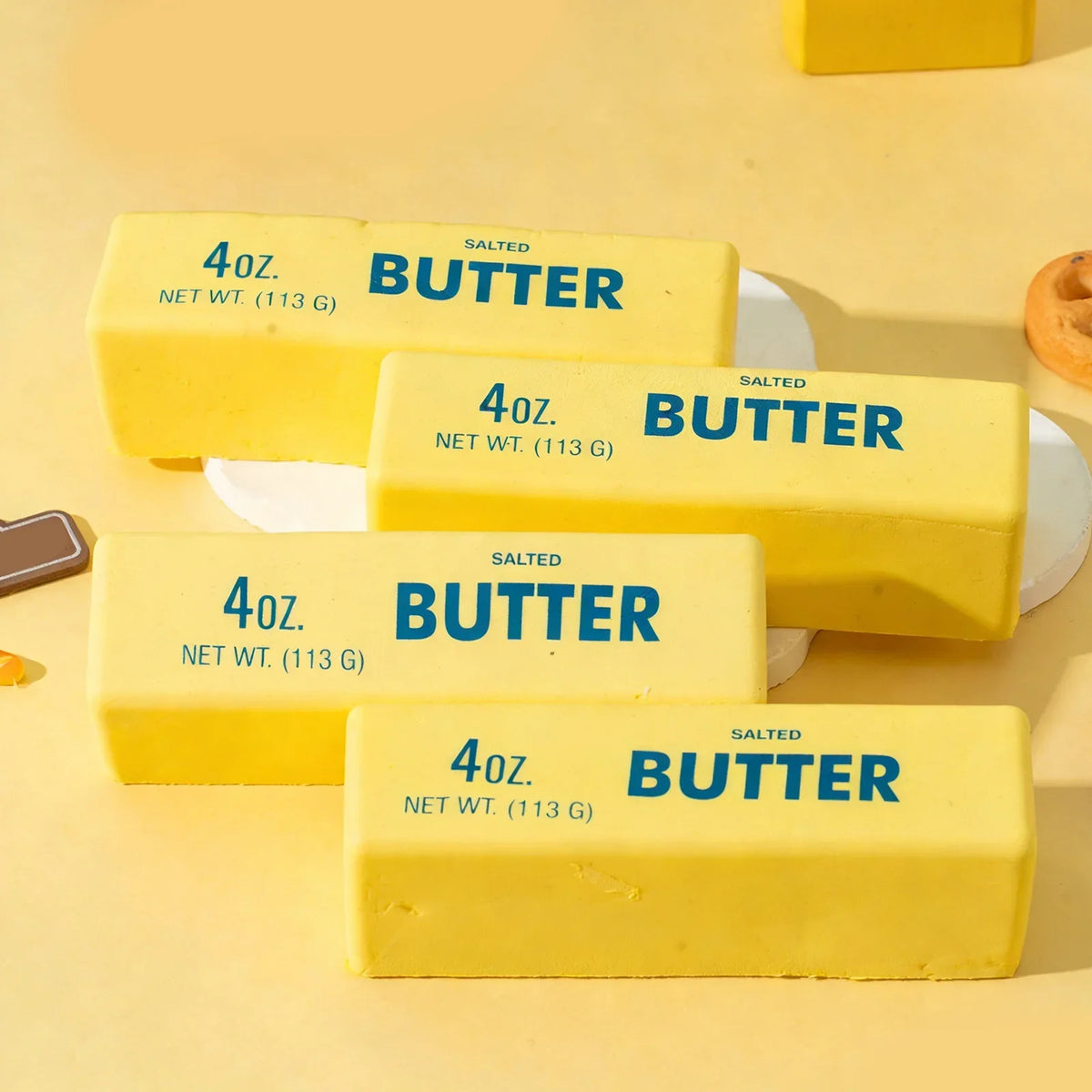 Butter Stick Squishy Fidget Toy – Elastic Cheese Squeeze Squishy Fidget Toy Qme