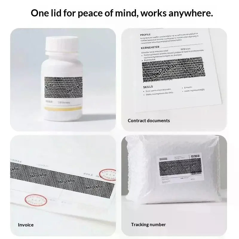 Rolling Privacy Stamp Seal – Garbled Character ID Protector Privacy Roller Stamp Qme