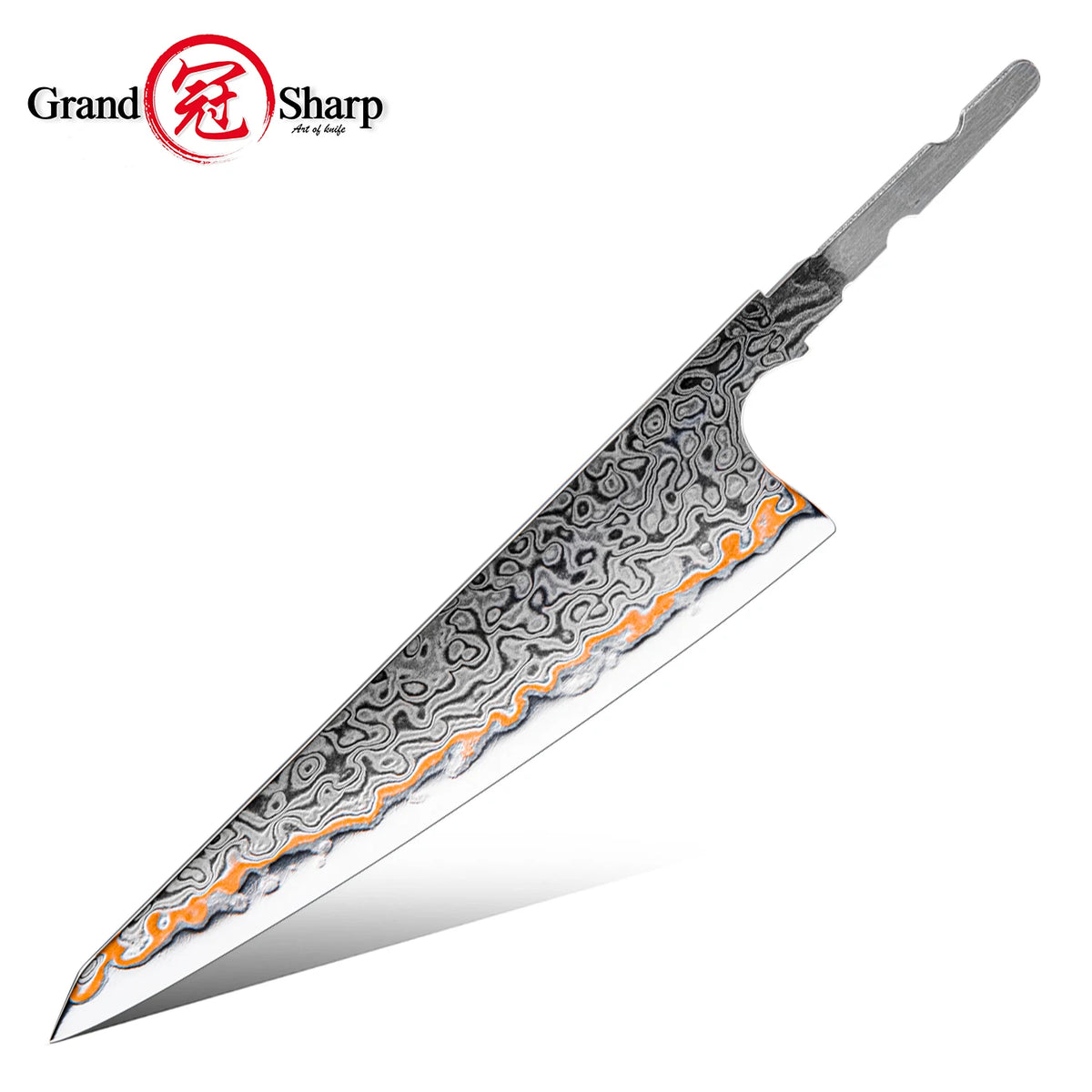 Grandsharp 55-Layer Damascus Steel DIY Knife Blades – 1–7 Pcs DIY Knife Blade Qst 150mm Blade