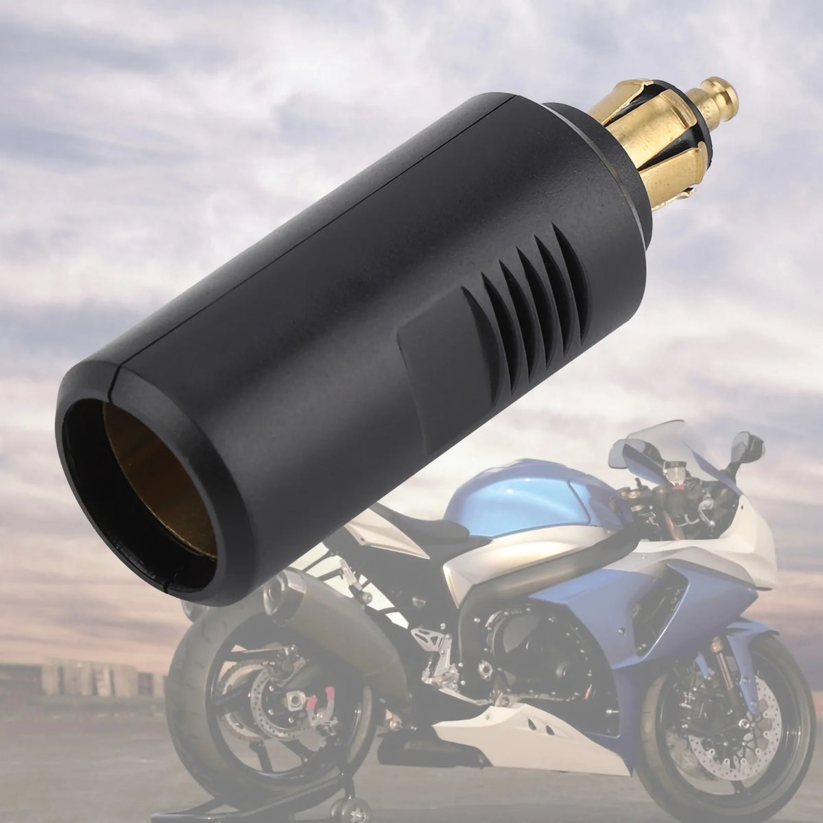 12V Motorcycle European Cigarette Lighter Adapter – DIN Socket Motorcycle Power Adapter Qst