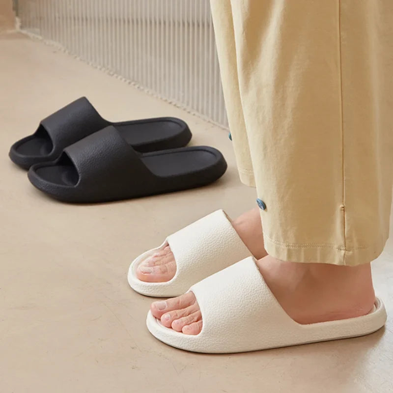 Women's Lightweight EVA Flat Sandals & House Slippers Flat Slide Slippers Qme