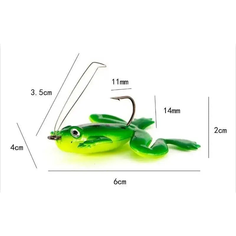 Soft Silicone Frog Fishing Lures – 10pc Swimbait Crankbait Fishing Lure Qme