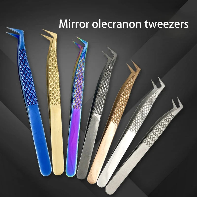 Precision Stainless Steel Eyelash Tweezers – Anti-Static Eyelash Tweezers Qme