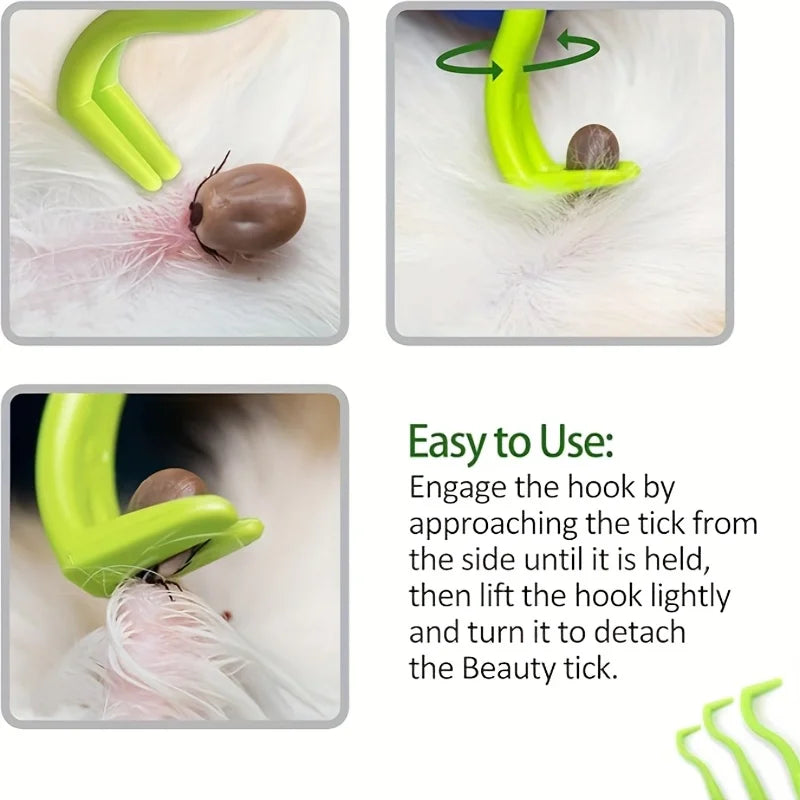 Tick Removal Tool for Dogs & Cats – Safe Pet Extractor Kit Pet Tick Extractor Qme