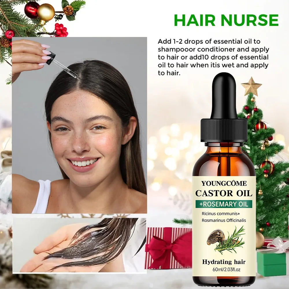 Castor & Rosemary Hair Growth Oil – Thickens & Conditions Hair Growth Oil Qst