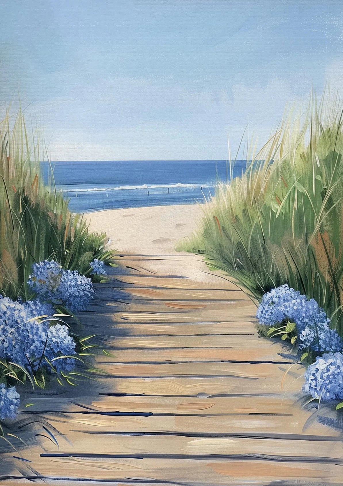 Vintage Coastal Beach Canvas Wall Art – Sailboat & Seashell Canvas Wall Art Qst