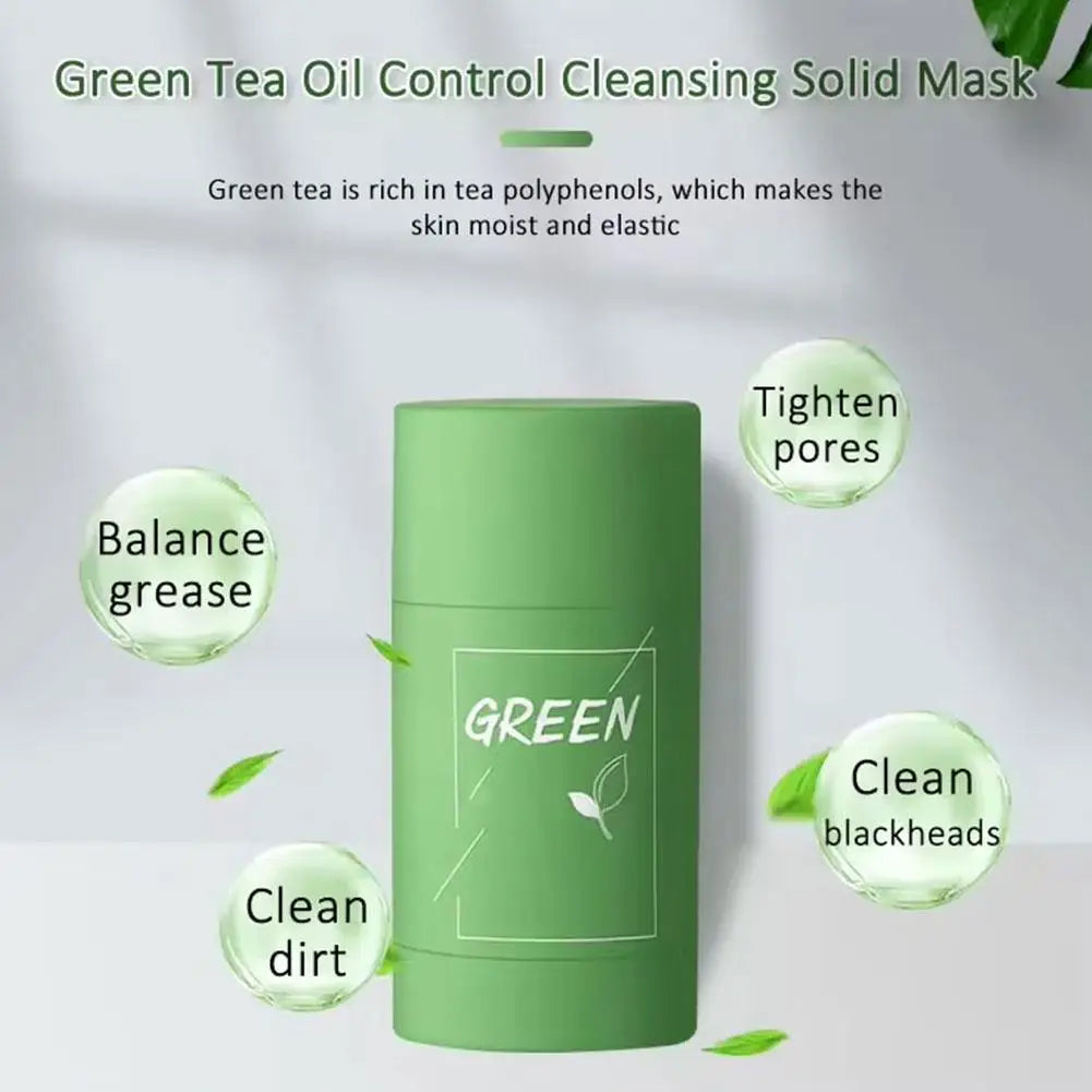 Green Tea Clay Stick Face Mask – Pore Cleansing & Oil Control Clay Face Mask Qme