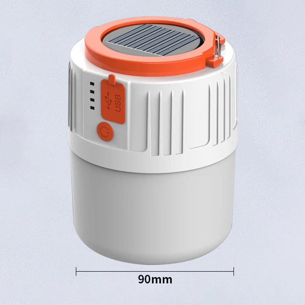 Solar LED Camping Light Bulb – 5 Modes, USB Rechargeable Solar Camping Lantern Qme