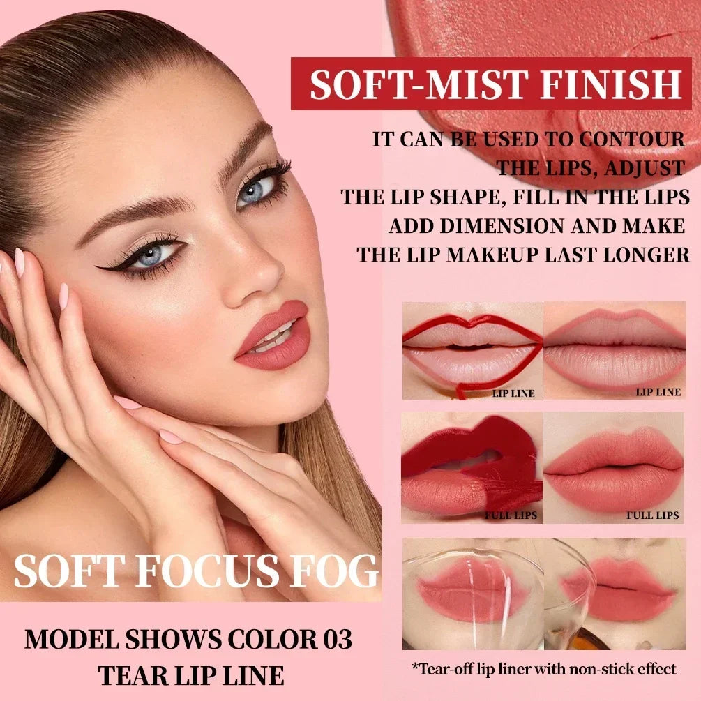 Qibest 9-Piece Matte Lip Kit – Nude Velvet Lipstick & Glaze Lip Makeup Kit Qme