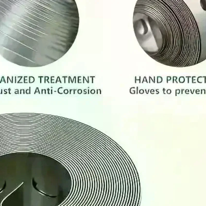 Galvanized Iron Pre-Punched Strapping Tape 3M Pipe Support Metal Strapping Tape Qme Default Title