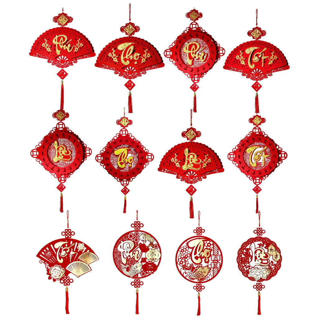 Chinese New Year 2026 Flocking Tree Decoration – Lunar Festive Festive Tree Decoration Qme