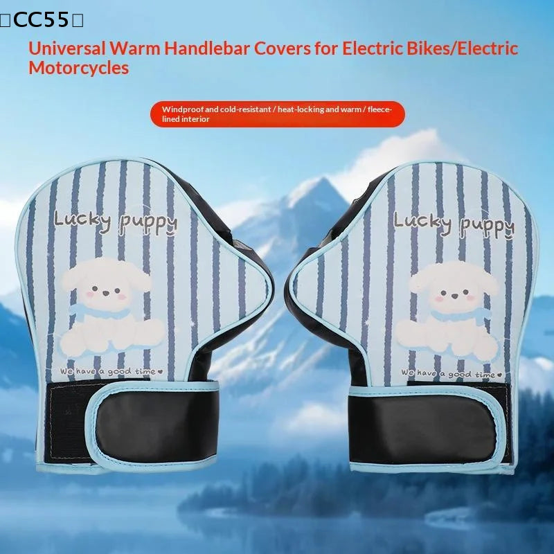 Motorcycle Handlebar Muffs – Waterproof Thermal Winter Mitts Handlebar Muffs Qst
