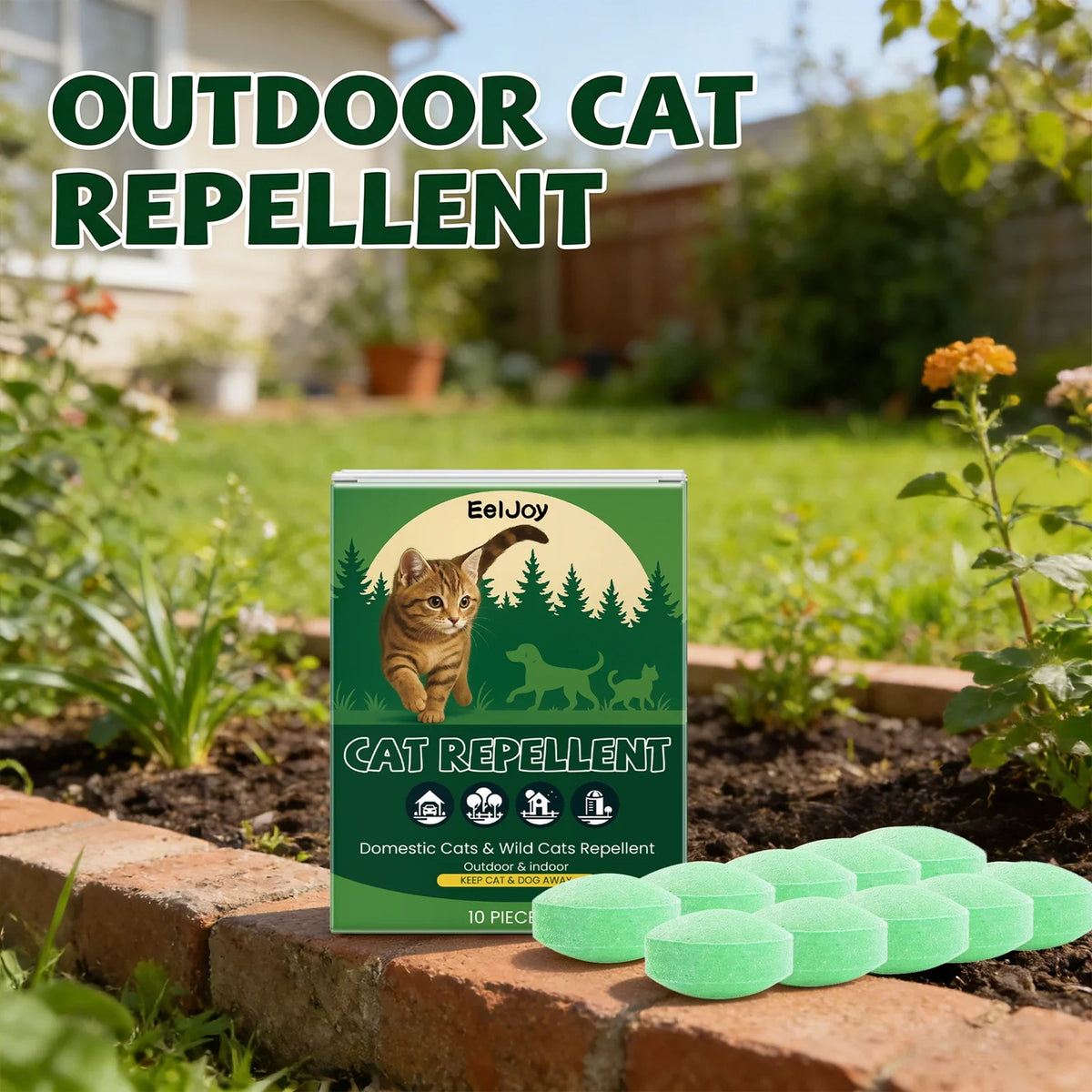 Indoor Cat Repellent Pill – Stops Biting, Gnawing & Scratching Cat Behavior Deterrent Qme
