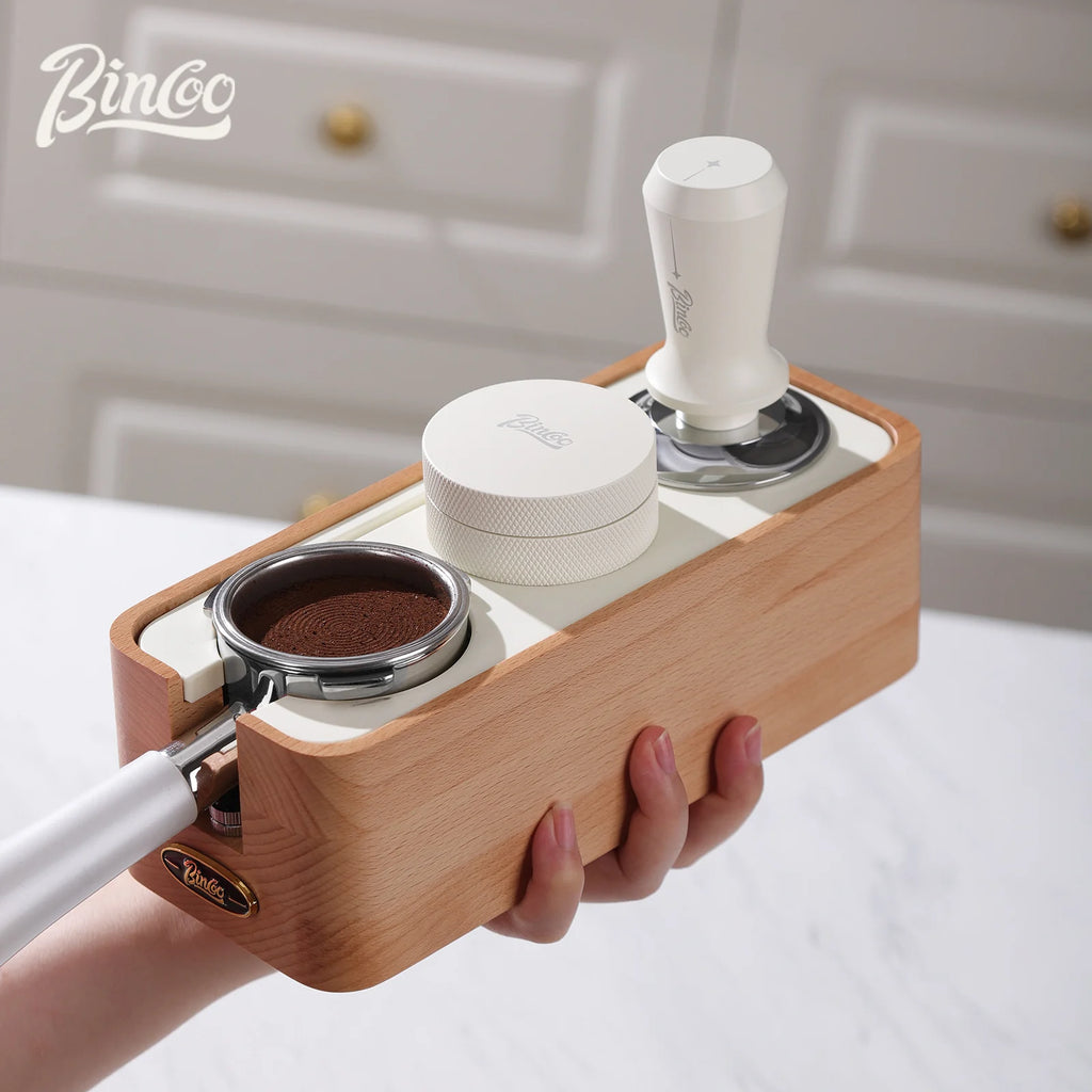 Bincoo 51/53/58mm Coffee Tamper Station – Beechwood Base Coffee Tamper Station Qst