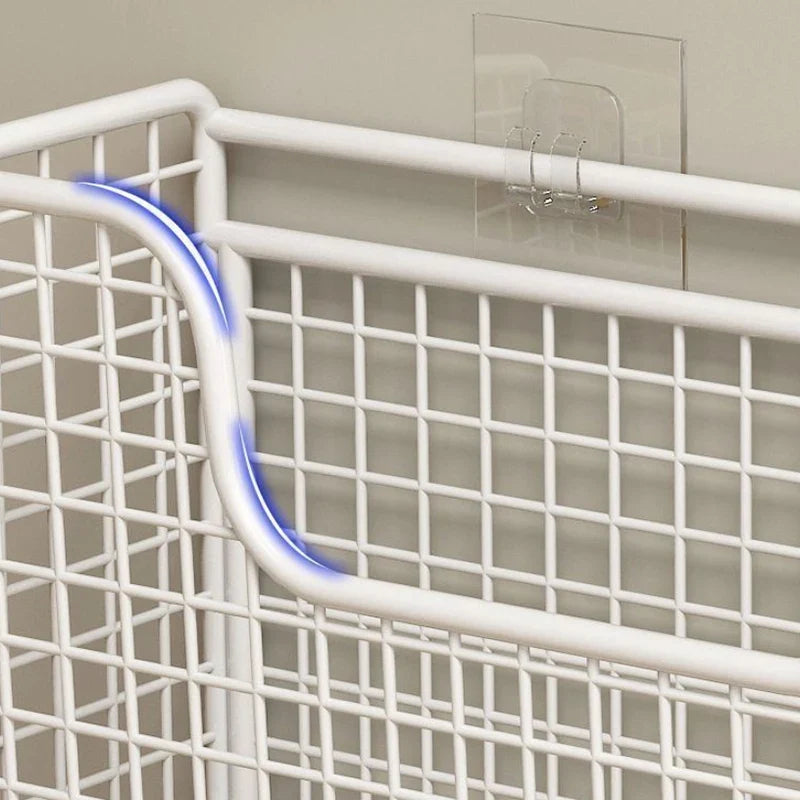 No-Drill Cabinet Door Storage Rack | Wall-Mounted Organizer Cabinet Door Rack Qme