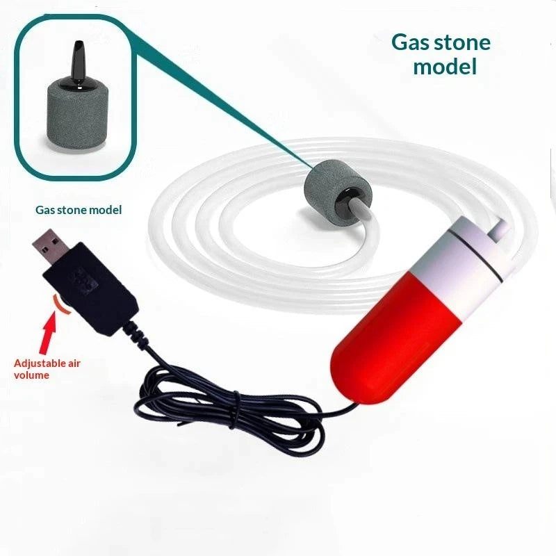 Silent Aquarium Air Pump with Air Stone for Small Fish Tanks Aquarium Air Pump Qst A9