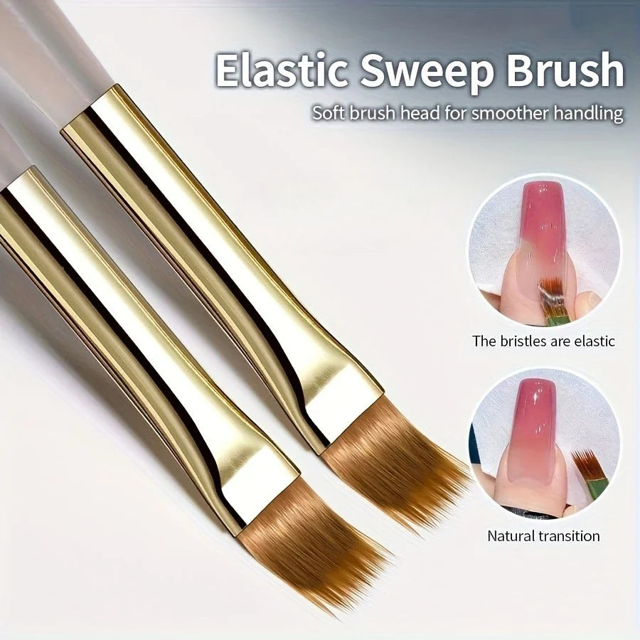 Elastic Gradient Nail Brush – Soft Bristles for Ombre Art Nail Art Brush Qme