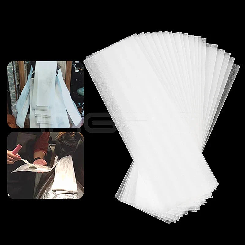 50-Pack Hair Dye Isolation Sheets | Salon Highlighting Paper Hair Coloring Accessory Qme White