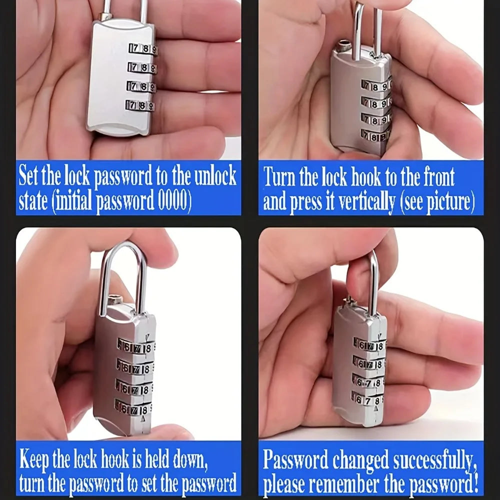 Zinc Alloy Combination Padlock – Gym, School & Toolbox Combination Padlock Qme