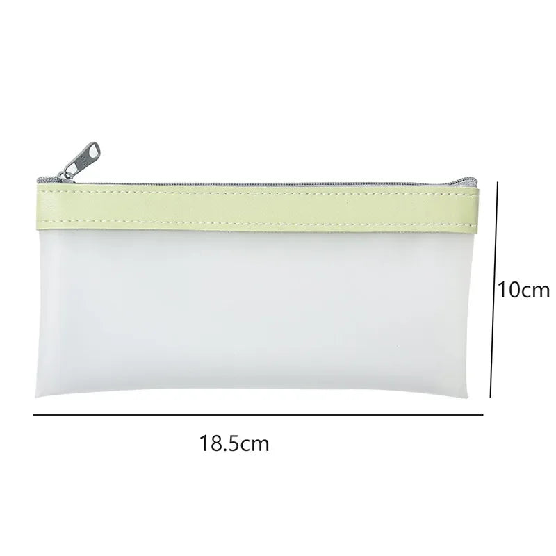 Frosted Transparent Waterproof Pencil Case | Kawaii School Organizer Pencil Case Qme