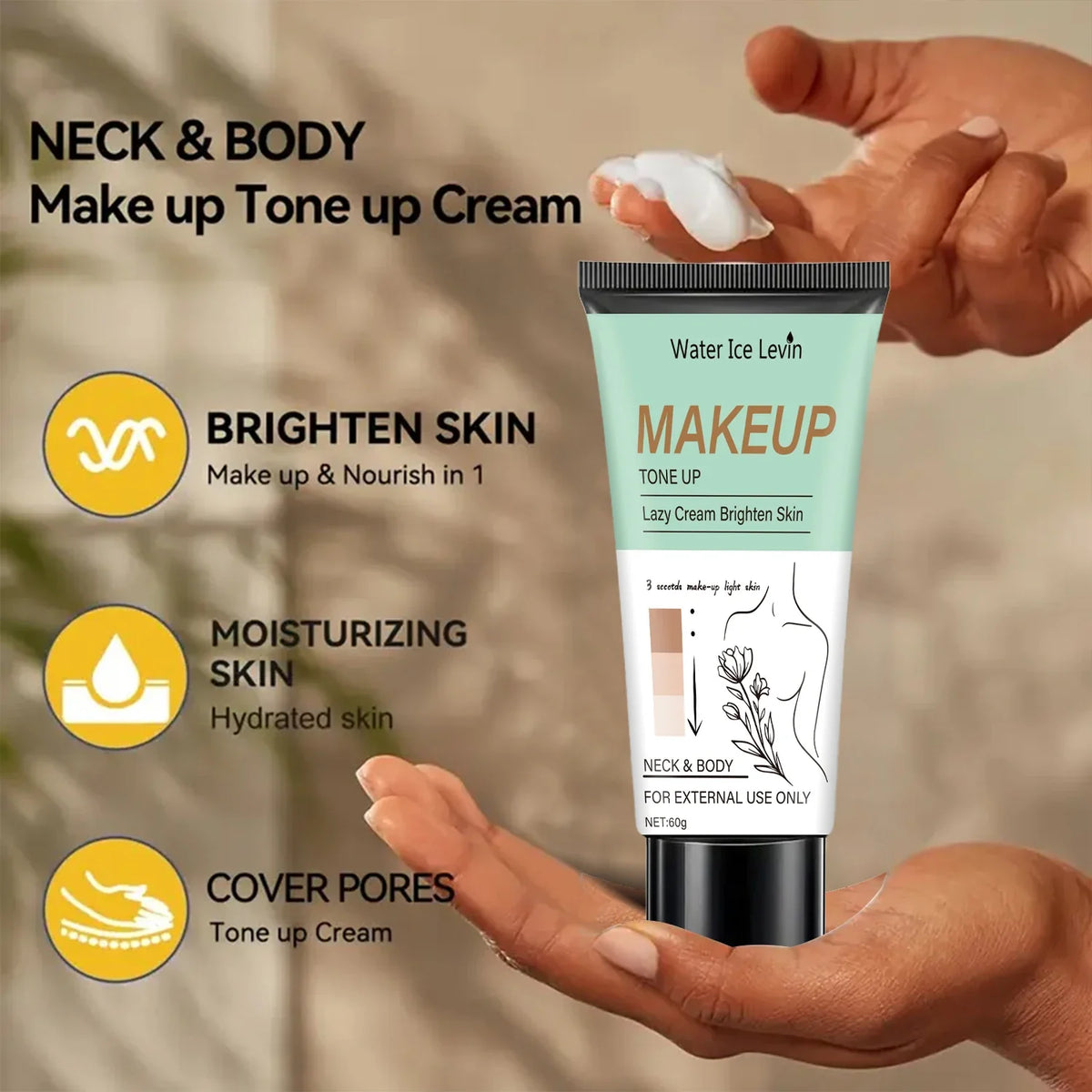 Qme Face & Body Brightening Toning Cream | Neck & Armpits Brightening Body Cream Qme