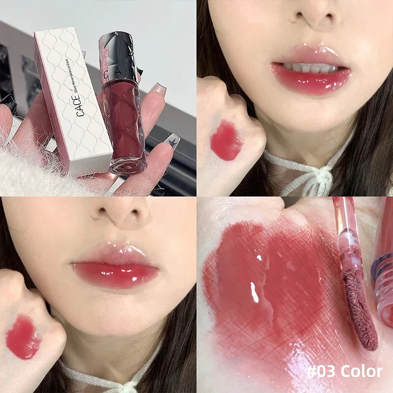 CACE Hydrating Crystal Lip Gloss | Mirror Finish | 6 Shades Lip Gloss Qme 03
