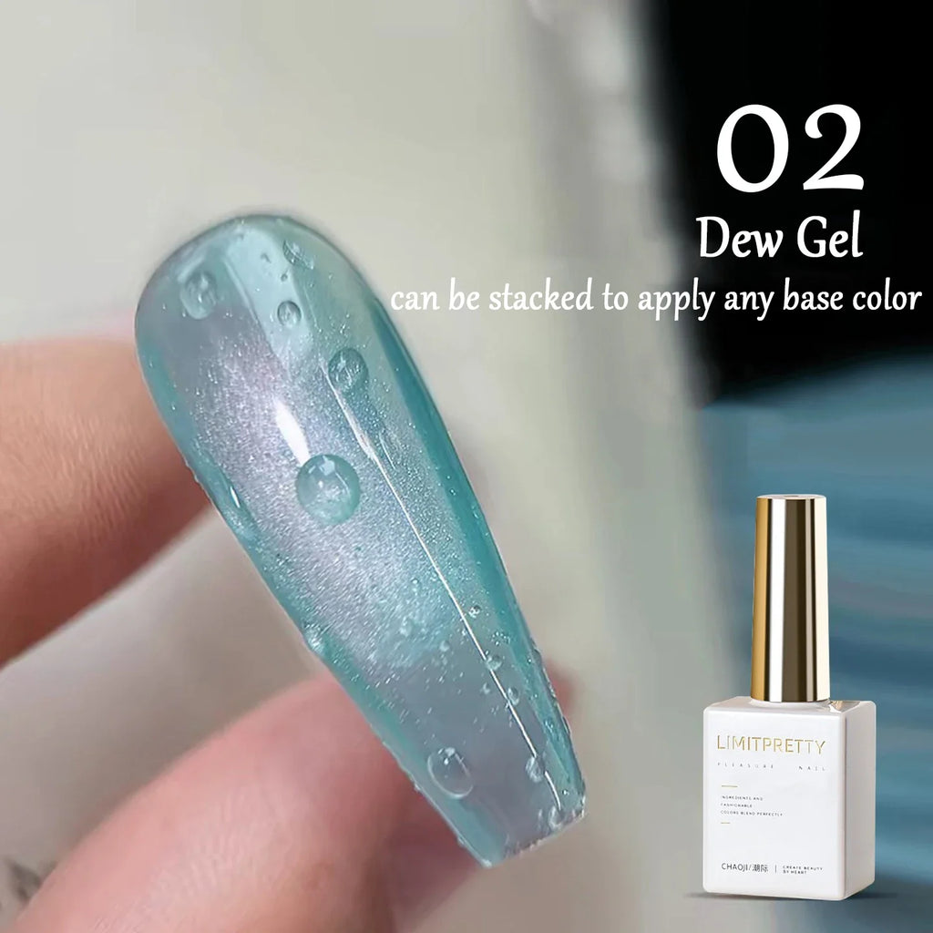 Qme Water Drop Nail Gel 3D Crystal Dew Effect No Wipe Top Coat 3D Nail Gel Top Coat Qme 02 Dew Gel