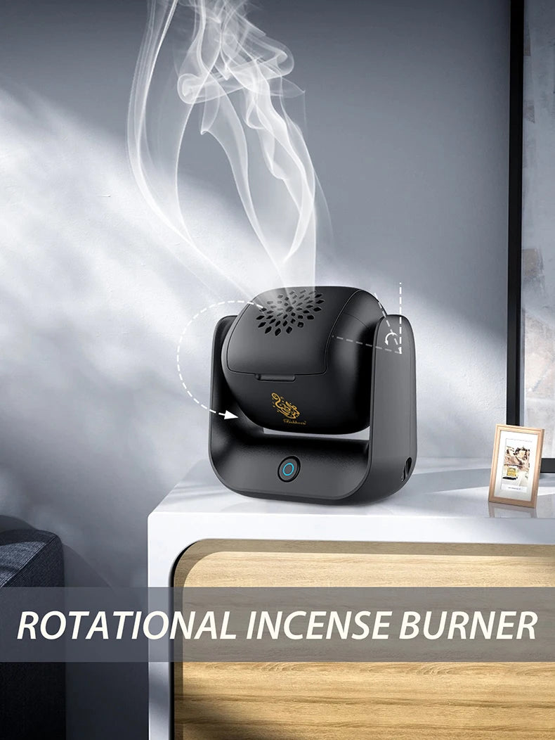 Electric Rotatable Incense Burner 1500mAh Portable Censer Electric Incense Burner Qst