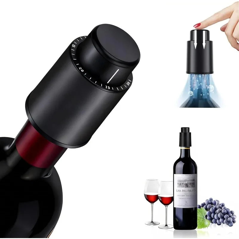 Reusable Vacuum Wine Stopper – Push-Type Bottle Sealer Wine Bottle Stopper Qme