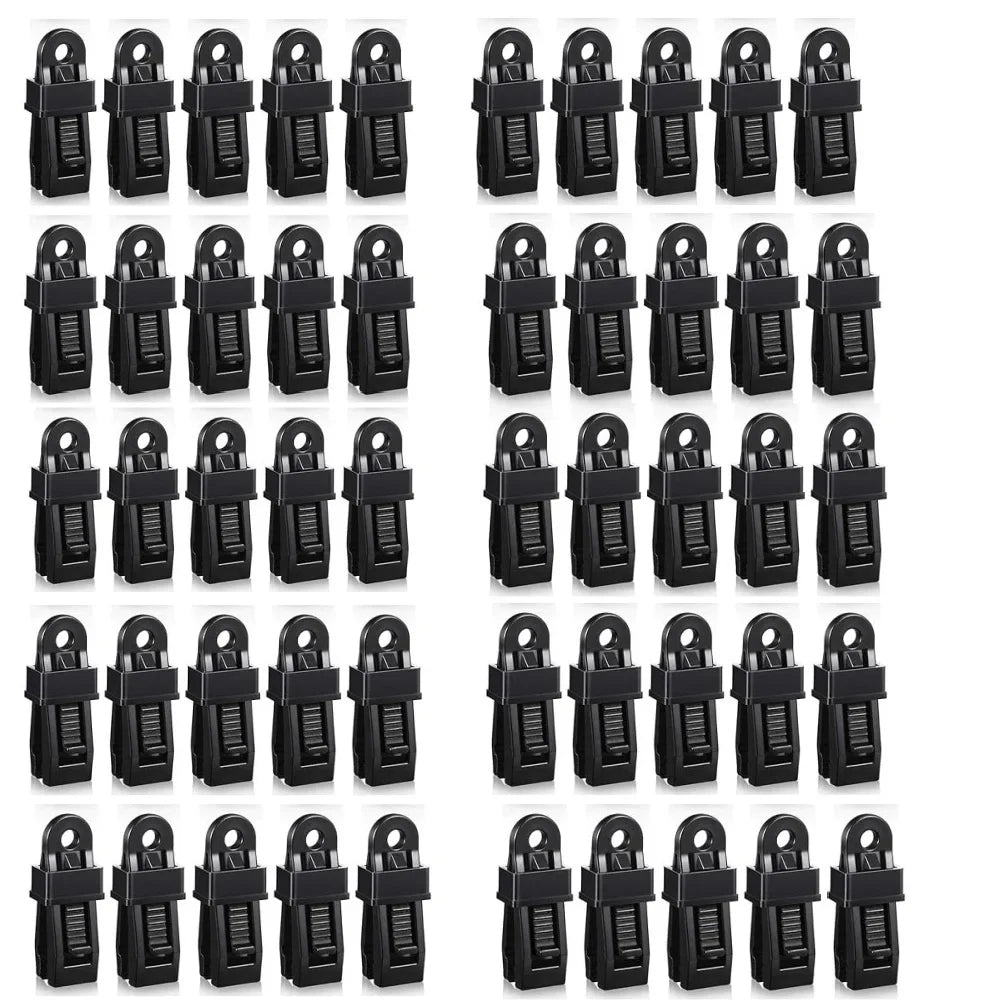 Windproof Tent Fixing Clips – Canopy & Tarpaulin Clamps Tent Fixing Clips Qme 50pcs