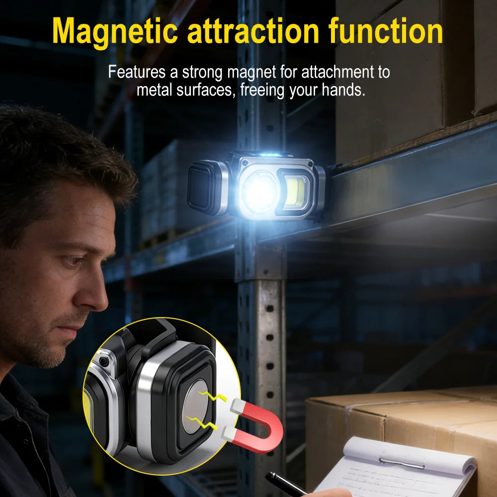 BORUiT Motion Sensor LED Headlamp – USB-C Rechargeable, IPX4 LED Headlamp Qst