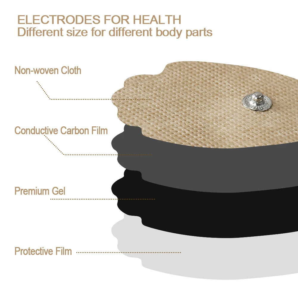 TENS EMS Electrode Pads – Reusable Self-Adhesive 10/20 Pcs Electrode Replacement Pads Qst