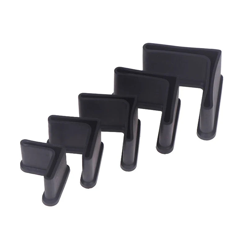 L-Shape Rubber Non-Slip Foot Pads for Slotted Angle Shelving Rubber Shelf Foot Pads Qme