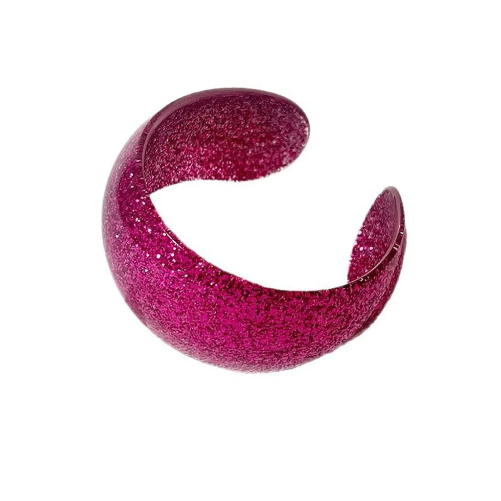 Y2K Glitter Twisted Resin Bangle Bracelet – Green & Blue Resin Bangle Bracelet Qme