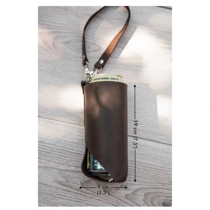 PU Leather Bottle Holder Belt Bag – Fits 500–750ml Bottles Bottle Holder Belt Bag Qme 1pcs