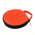 Portable Round CD DVD Storage Case – Oxford Cloth Wallet Holder CD DVD Storage Case Qme Orange