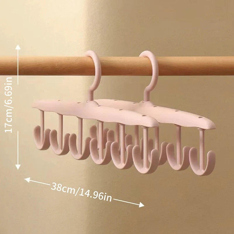 12-Hook Rotating Closet Organizer for Belts, Hats & Bags Closet Organizer Rack Qme