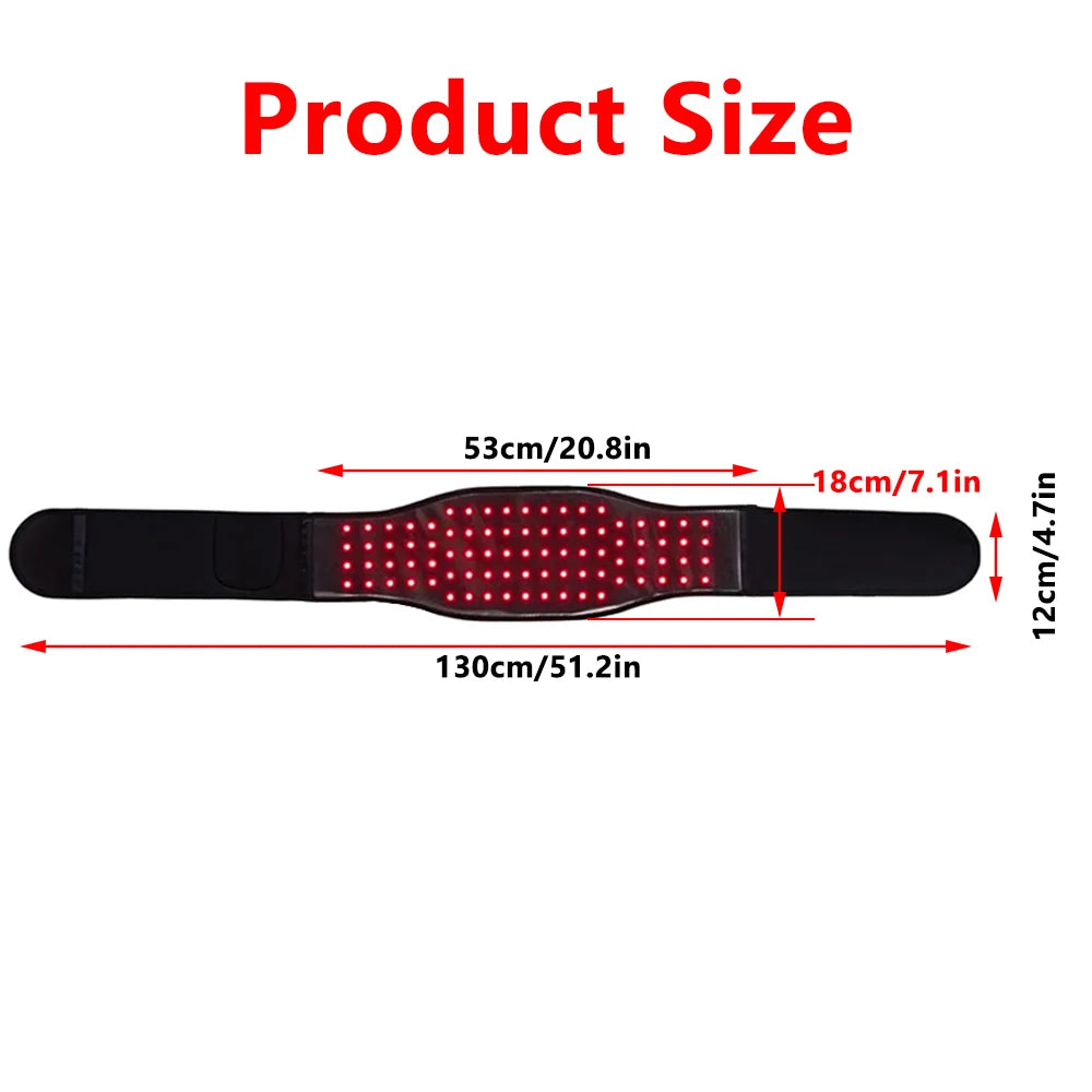 Red Infrared Light Therapy Belt 660nm 850nm – Body Wrap Timer Light Therapy Belt Qst