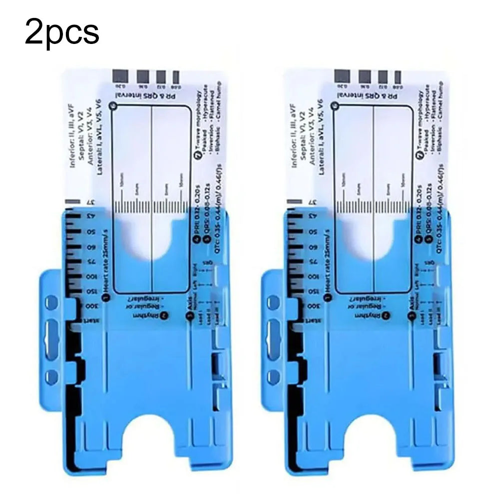 7-Step Transparent Ruler Caliper Measurement Reference Tool Measurement Ruler Tool Qme 2pc-B
