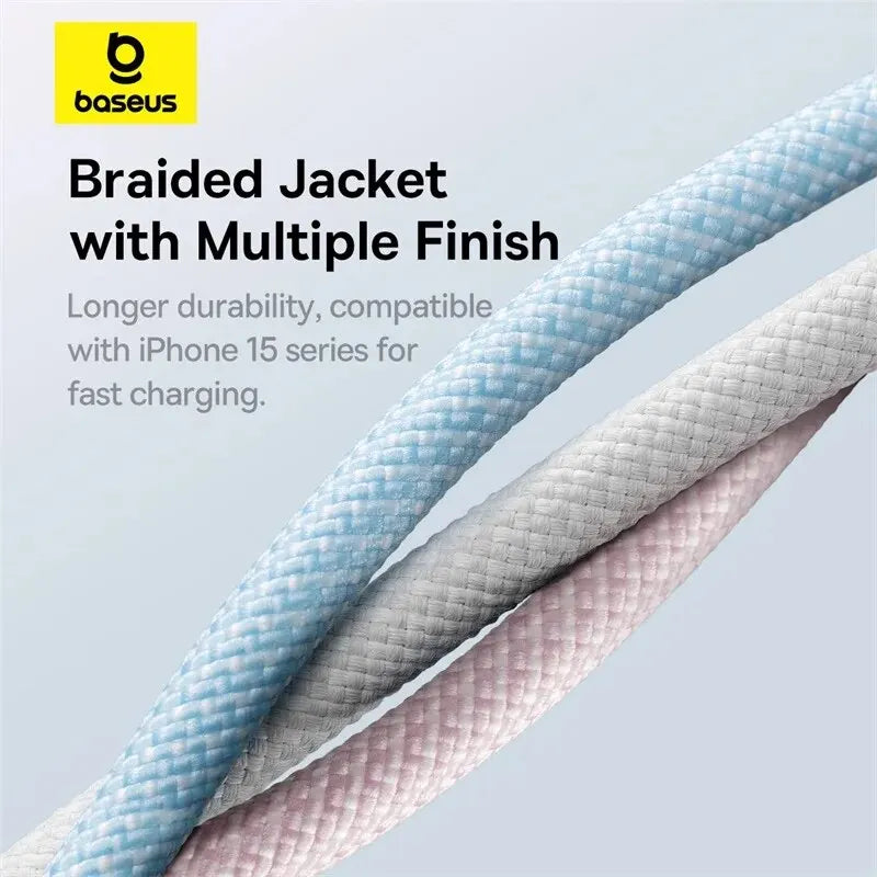 Baseus 100W USB-C Cable 5A Fast Charging – iPhone 15, MacBook USB-C Charging Cable Qst