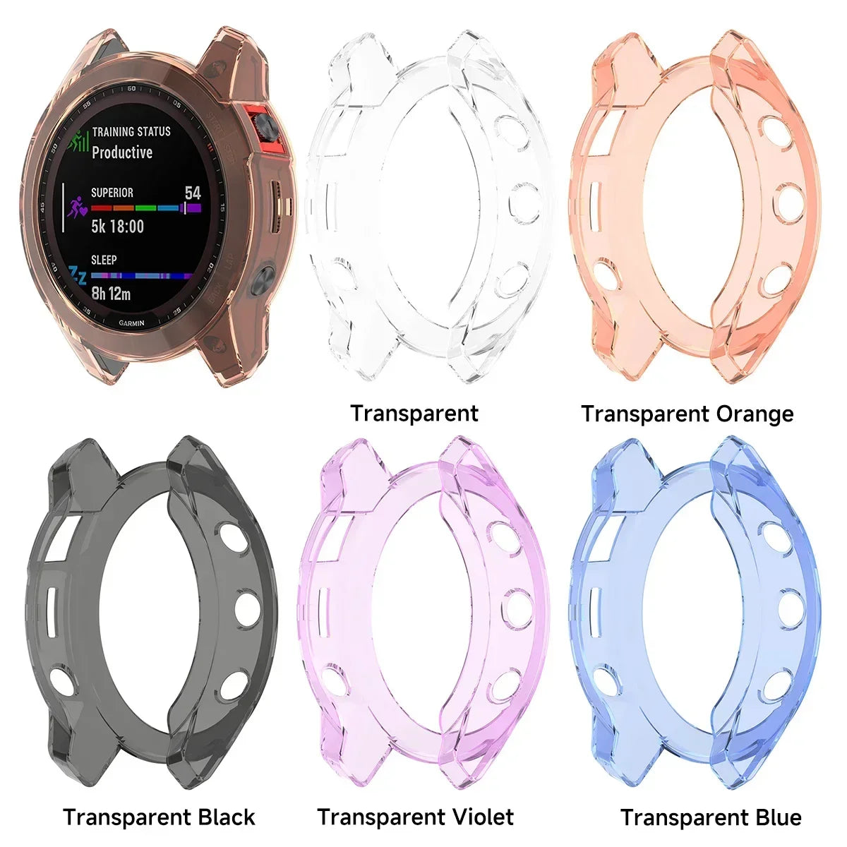 Soft TPU Protector Case for Garmin Fenix 7 6 5 Series Watch Protector Case Qme