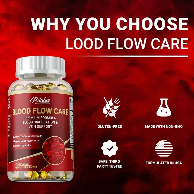 Pslalae Blood Flow Support Supplement – Niacin & L-Arginine Circulation Supplement Qst
